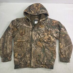 Realtree Xtra Camo Insulated Hunting Jacket Hooded Coat Men's Sz M (38/40) EUC